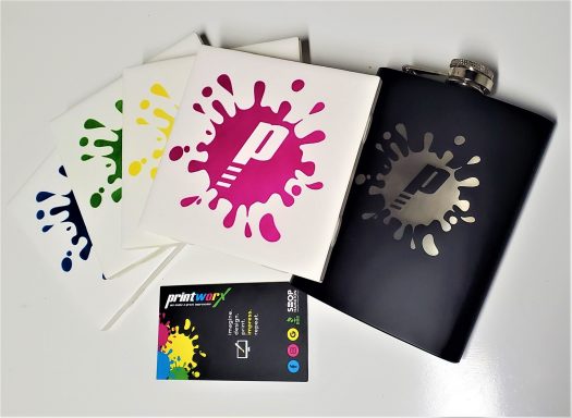 Flask & Coaster Set